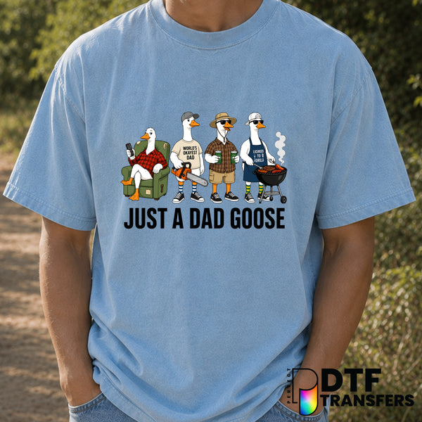 JUST A DAD trying not to ruffle any feathers – Father's Day DTF Transfer (view 2 of 2) – by Perfect DTF Transfers – Premad...