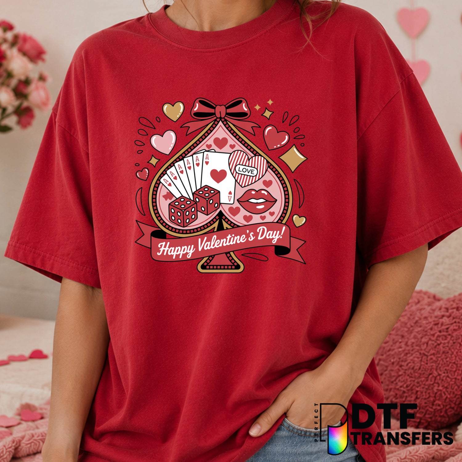 KING OF HEARTS – Valentine's Day DTF Transfer (view 2 of 2) – by Perfect DTF Transfers – Premade DTF Transfers – Valentine...