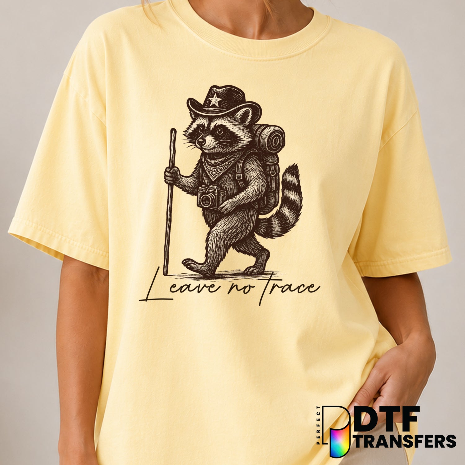 LEAVE NO TRACE – Camping DTF Transfer (view 1 of 2) – by Perfect DTF Transfers – Premade DTF Transfers – Camping, Outdoor