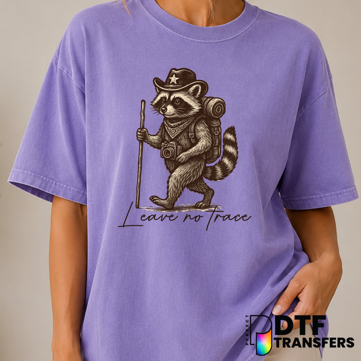 LEAVE NO TRACE – Camping DTF Transfer (view 2 of 2) – by Perfect DTF Transfers – Premade DTF Transfers – Camping, Outdoor