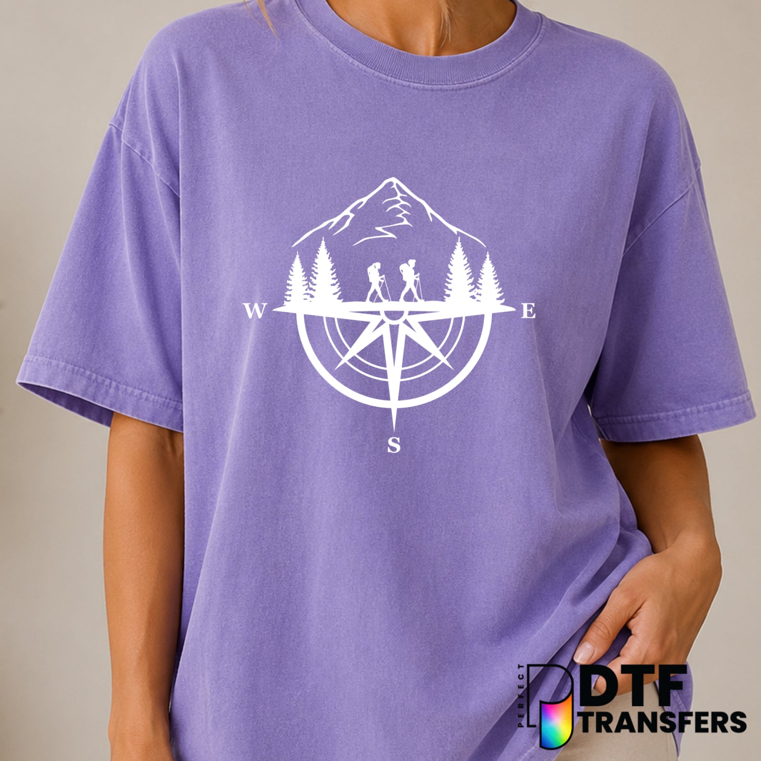 LET'S GO ADVENTURE – Hiking DTF Transfer (view 2 of 2) – by Perfect DTF Transfers – Premade DTF Transfers – Hiking, Outdoor