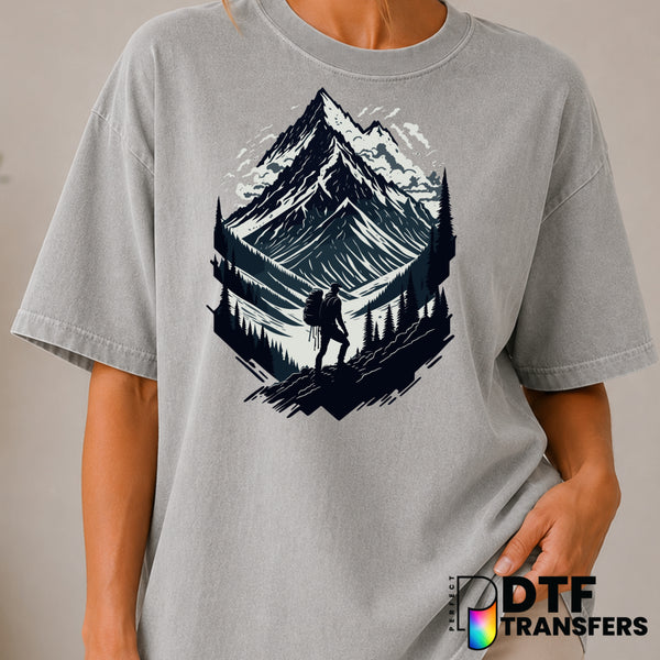 LET'S HIKE – Hiking DTF Transfer (view 2 of 2) – by Perfect DTF Transfers – Premade DTF Transfers – Hiking, Outdoor