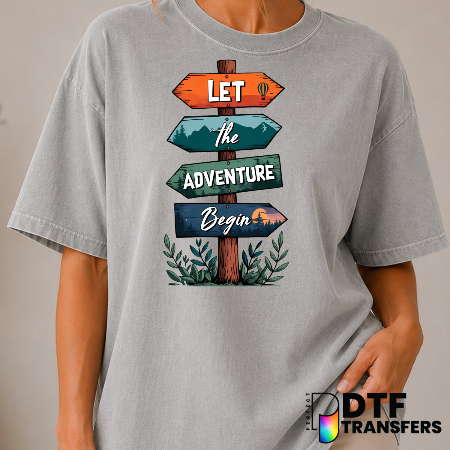 LET THE ADVENTURE BEGIN – Camping DTF Transfer (view 1 of 2) – by Perfect DTF Transfers – Premade DTF Transfers – Camping,...
