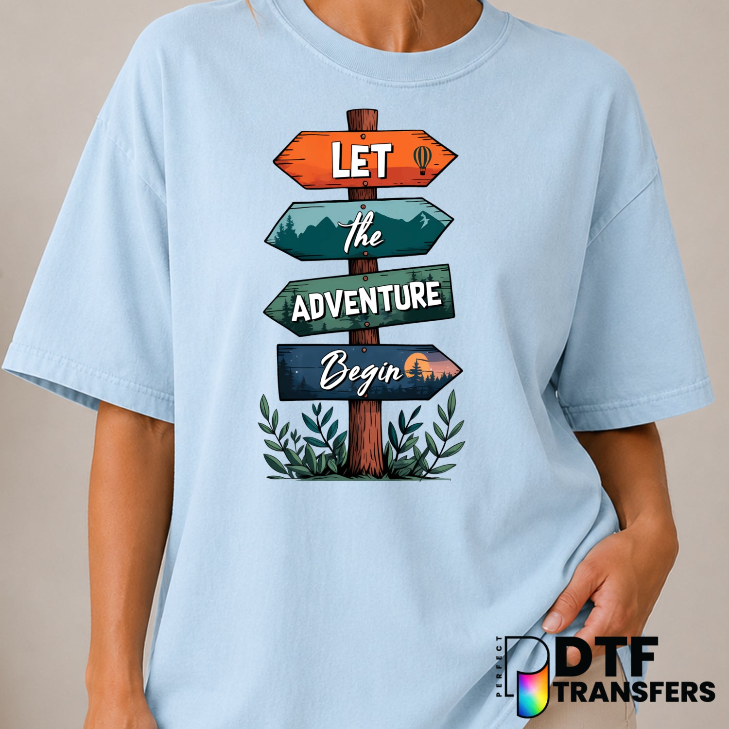 LET THE ADVENTURE BEGIN – Camping DTF Transfer (view 2 of 2) – by Perfect DTF Transfers – Premade DTF Transfers – Camping,...
