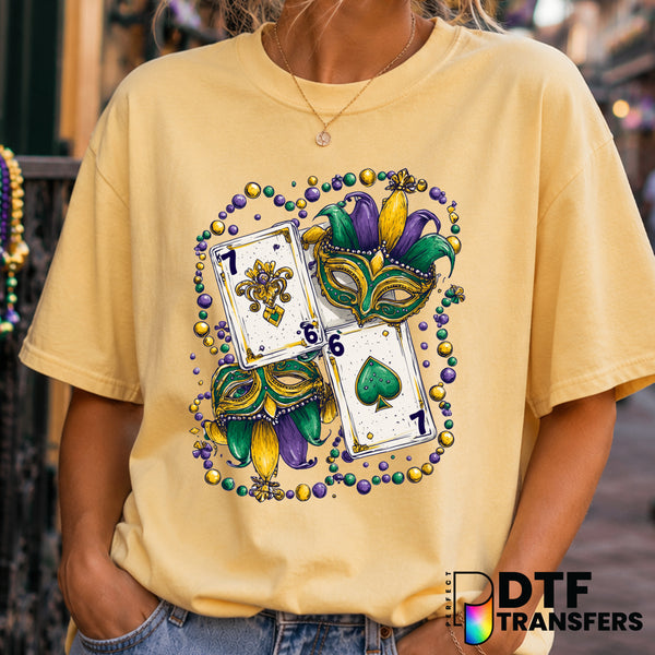 LET THE GOOD TIMES ROLL – Mardi Gras DTF Transfer (view 1 of 2) – by Perfect DTF Transfers – Premade DTF Transfers – Mardi...