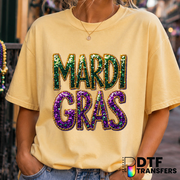 LET THE GOOD TIMES ROLL – Mardi Gras DTF Transfer (view 1 of 2) – by Perfect DTF Transfers – Premade DTF Transfers – Mardi...