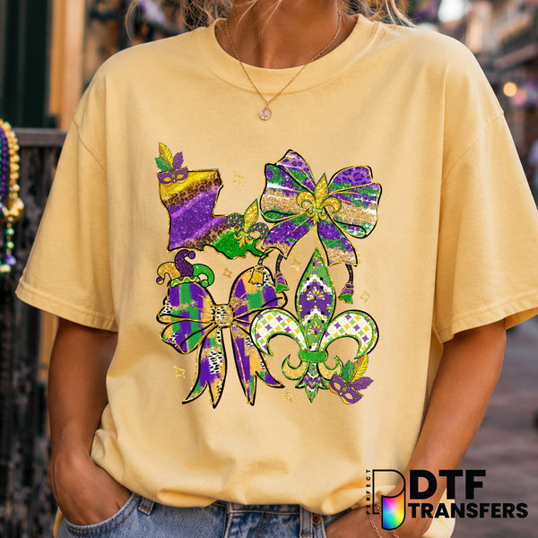 LET THE GOOD TIMES ROLL – Mardi Gras DTF Transfer (view 1 of 2) – by Perfect DTF Transfers – Premade DTF Transfers – Mardi...