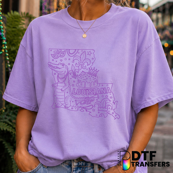 LET THE GOOD TIMES ROLL – Mardi Gras DTF Transfer (view 1 of 2) – by Perfect DTF Transfers – Premade DTF Transfers – Mardi...
