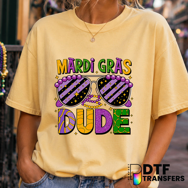 LET THE GOOD TIMES ROLL – Mardi Gras DTF Transfer (view 1 of 2) – by Perfect DTF Transfers – Premade DTF Transfers – Mardi...