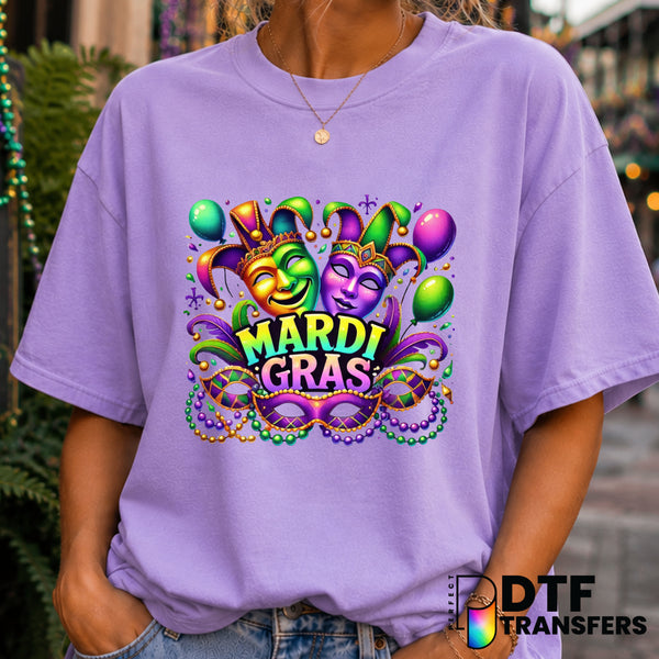 LET THE GOOD TIMES ROLL – Mardi Gras DTF Transfer (view 1 of 2) – by Perfect DTF Transfers – Premade DTF Transfers – Mardi...