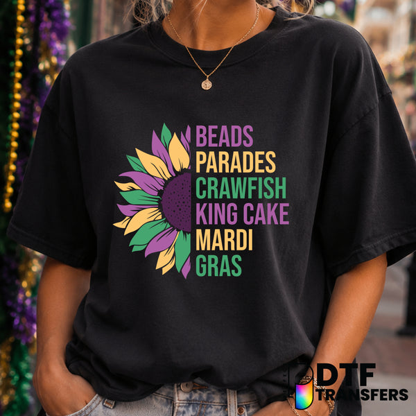 LET THE GOOD TIMES ROLL – Mardi Gras DTF Transfer (view 1 of 2) – by Perfect DTF Transfers – Premade DTF Transfers – Mardi...