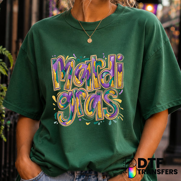 LET THE GOOD TIMES ROLL – Mardi Gras DTF Transfer (view 1 of 2) – by Perfect DTF Transfers – Premade DTF Transfers – Mardi...
