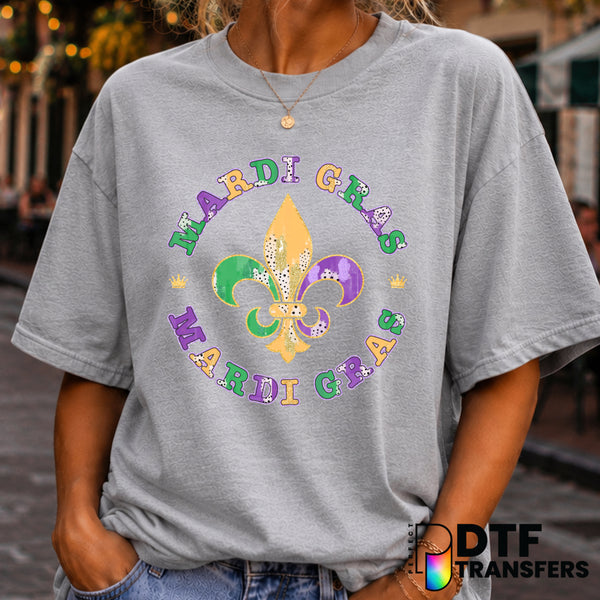 LET THE GOOD TIMES ROLL – Mardi Gras DTF Transfer (view 1 of 2) – by Perfect DTF Transfers – Premade DTF Transfers – Mardi...