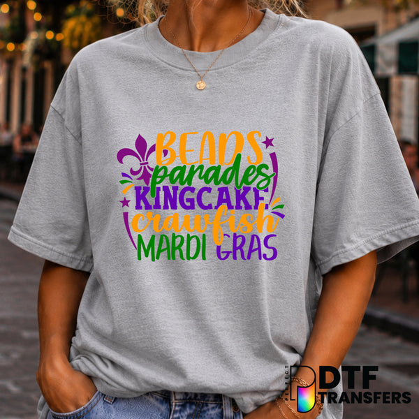 Let The Good Times Roll – Mardi Gras DTF Transfer (view 1 of 2) – by Perfect DTF Transfers – Premade DTF Transfers – Mardi...