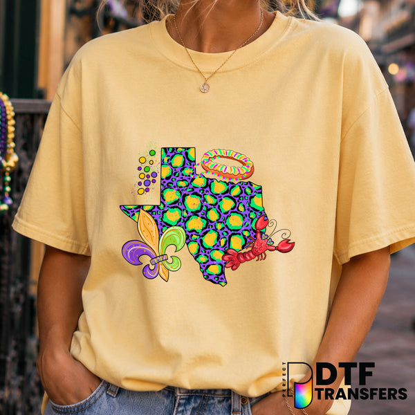 Let the Good Times Roll – Mardi Gras DTF Transfer (view 2 of 2) – by Perfect DTF Transfers – Premade DTF Transfers – Mardi...