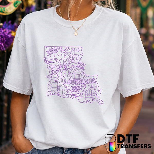 LET THE GOOD TIMES ROLL – Mardi Gras DTF Transfer (view 2 of 2) – by Perfect DTF Transfers – Premade DTF Transfers – Mardi...