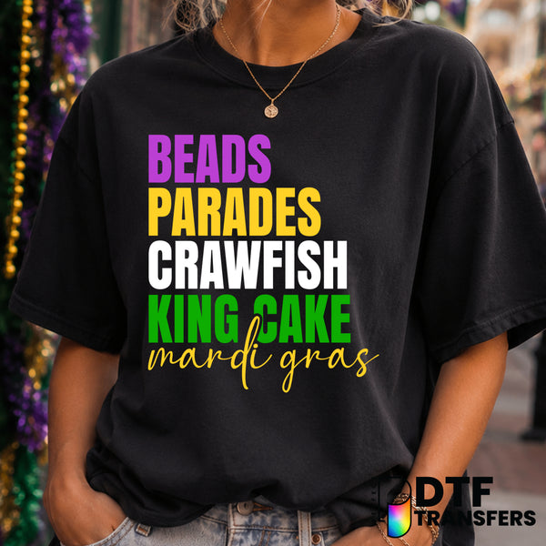 LET THE GOOD TIMES ROLL – Mardi Gras DTF Transfer (view 2 of 2) – by Perfect DTF Transfers – Premade DTF Transfers – Mardi...
