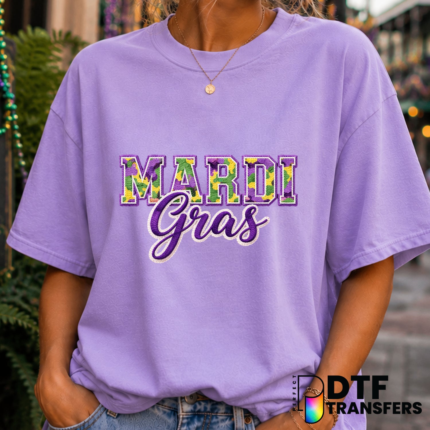 Let The Good Times Roll – Mardi Gras DTF Transfer (view 2 of 2) – by Perfect DTF Transfers – Premade DTF Transfers – Mardi...