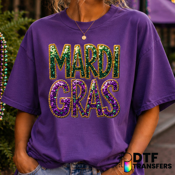 LET THE GOOD TIMES ROLL – Mardi Gras DTF Transfer (view 2 of 2) – by Perfect DTF Transfers – Premade DTF Transfers – Mardi...