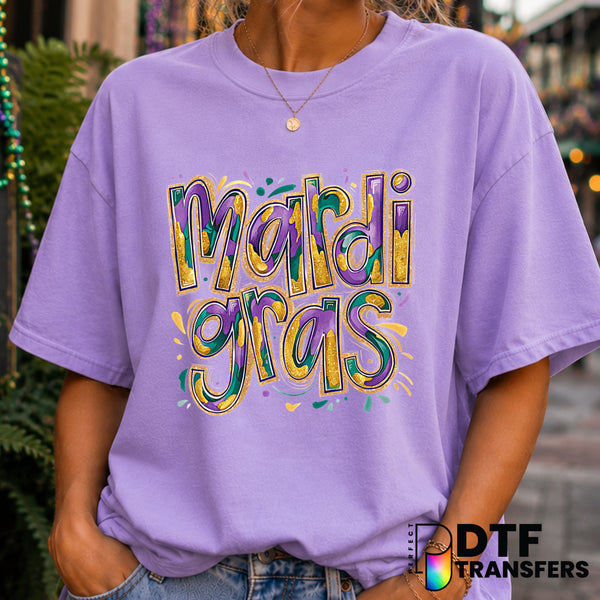 LET THE GOOD TIMES ROLL – Mardi Gras DTF Transfer (view 2 of 2) – by Perfect DTF Transfers – Premade DTF Transfers – Mardi...