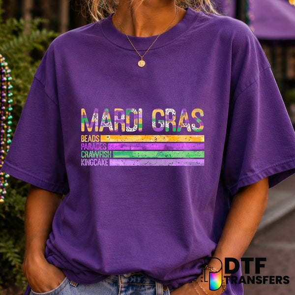 Let The Good Times Roll – Mardi Gras DTF Transfer (view 2 of 2) – by Perfect DTF Transfers – Premade DTF Transfers – Mardi...