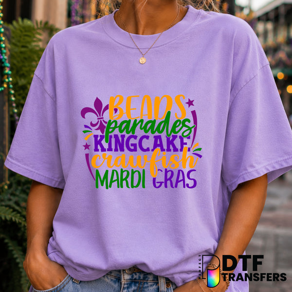 Let The Good Times Roll – Mardi Gras DTF Transfer (view 2 of 2) – by Perfect DTF Transfers – Premade DTF Transfers – Mardi...