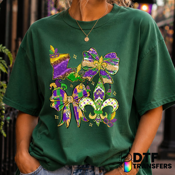 LET THE GOOD TIMES ROLL – Mardi Gras DTF Transfer (view 2 of 2) – by Perfect DTF Transfers – Premade DTF Transfers – Mardi...