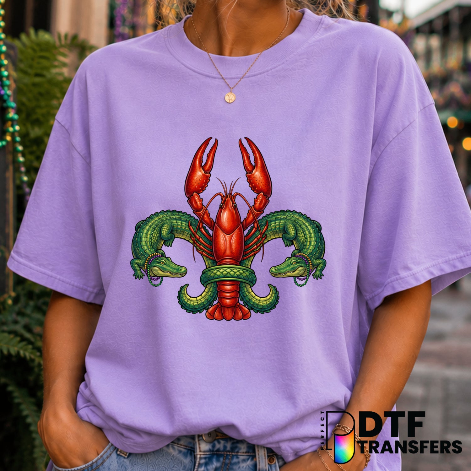 LET THE GOOD TIMES ROLL – Mardi Gras DTF Transfer (view 2 of 2) – by Perfect DTF Transfers – Premade DTF Transfers – Mardi...