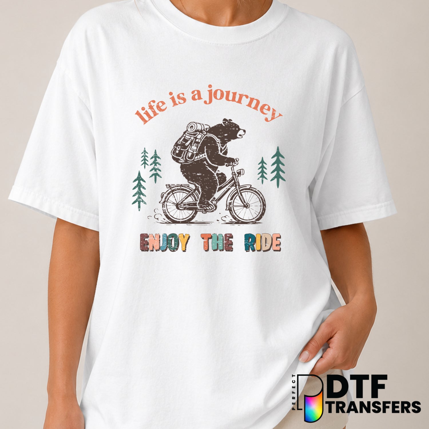 Life Is A Journey Enjoy The Ride – Camping DTF Transfer (view 2 of 2) – by Perfect DTF Transfers – Premade DTF Transfers –...