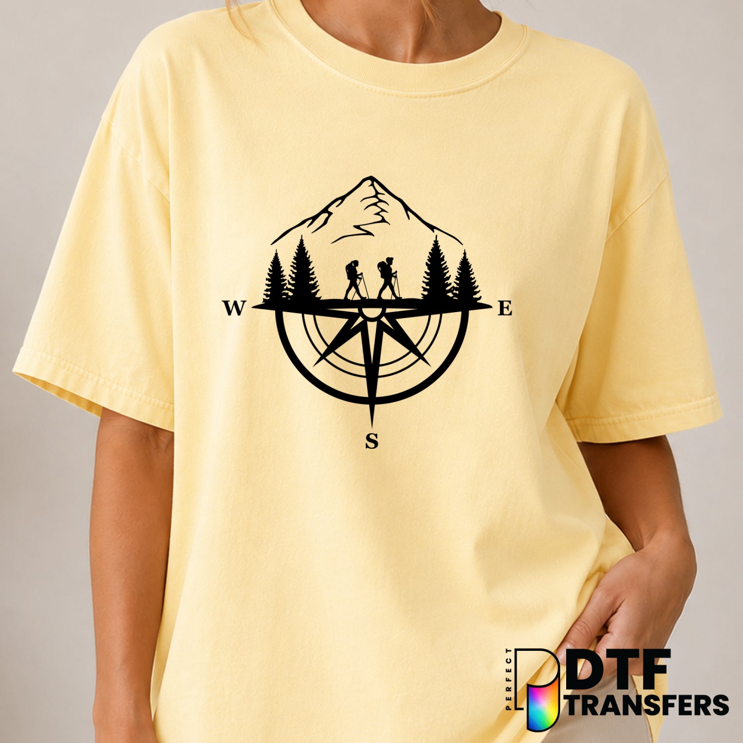 LIVE LIFE ON THE TRAILS – Hiking DTF Transfer (view 2 of 2) – by Perfect DTF Transfers – Premade DTF Transfers – Hiking, O...