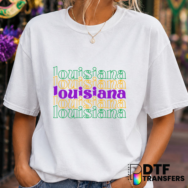 Louisiana Mardi Gras – DTF Transfer (view 1 of 2) – by Perfect DTF Transfers – Premade DTF Transfers – Mardi Gras, Festival