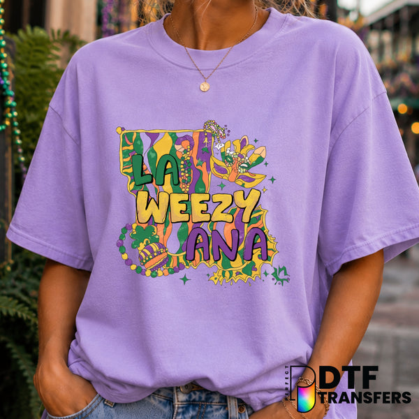 Louisiana Mardi Gras – DTF Transfer (view 1 of 2) – by Perfect DTF Transfers – Premade DTF Transfers – Mardi Gras, Festival