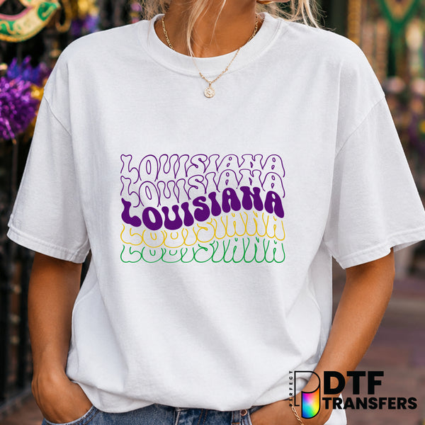 Louisiana Mardi Gras – Mardi Gras DTF Transfer (view 2 of 2) – by Perfect DTF Transfers – Premade DTF Transfers – Mardi Gr...