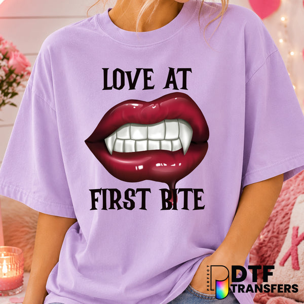 Love At First Bite – Valentine's Day DTF Transfer (view 1 of 2) – by Perfect DTF Transfers – Premade DTF Transfers – Valen...