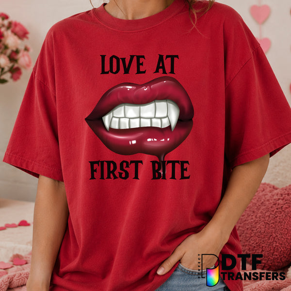 Love At First Bite – Valentine's Day DTF Transfer (view 2 of 2) – by Perfect DTF Transfers – Premade DTF Transfers – Valen...