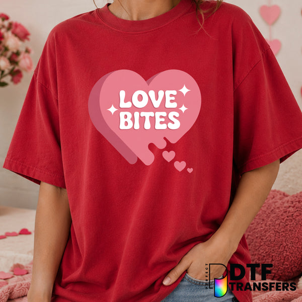 Love Bites – Valentine's Day DTF Transfer (view 2 of 2) – by Perfect DTF Transfers – Premade DTF Transfers – Valentine's D...