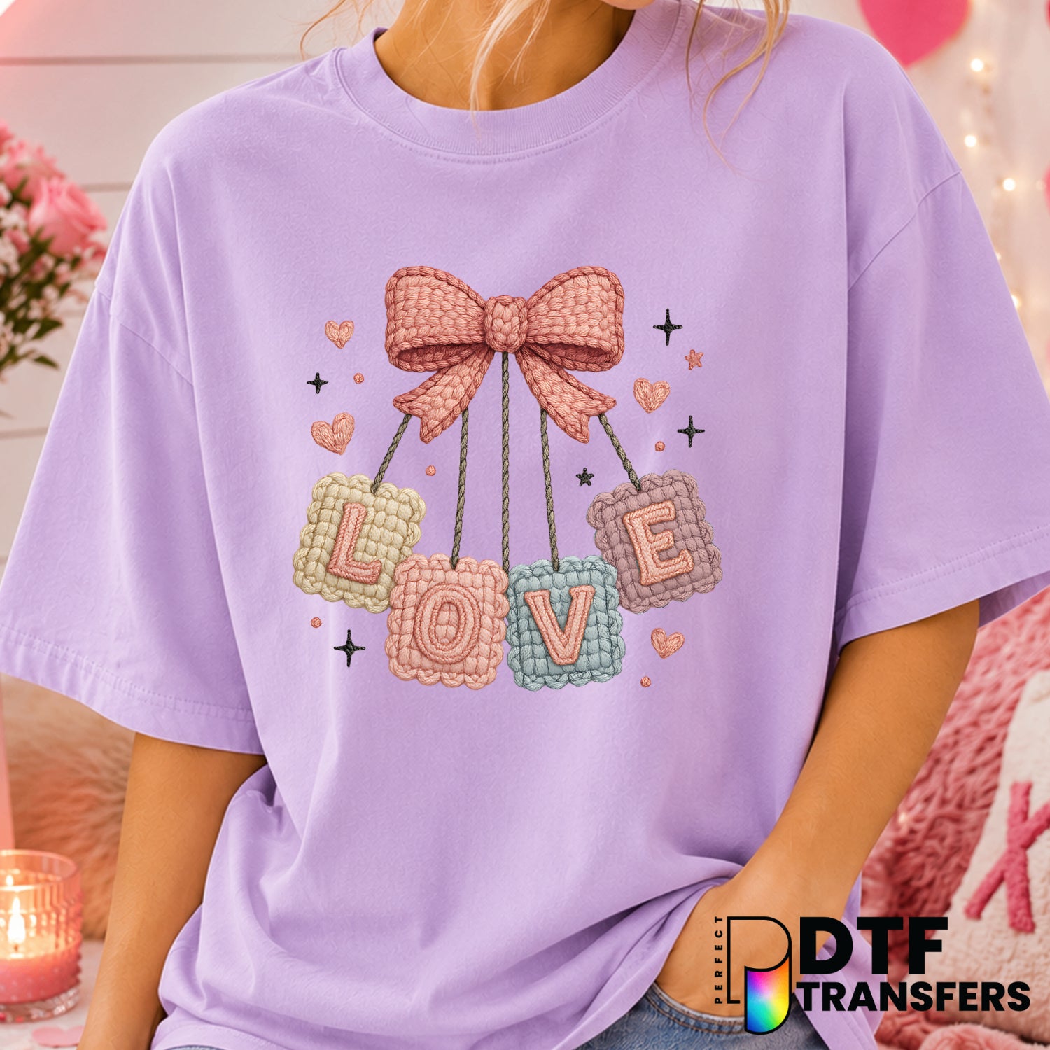 Love – Valentine's Day DTF Transfer (view 1 of 2) – by Perfect DTF Transfers – Premade DTF Transfers – Valentine's Day, Love