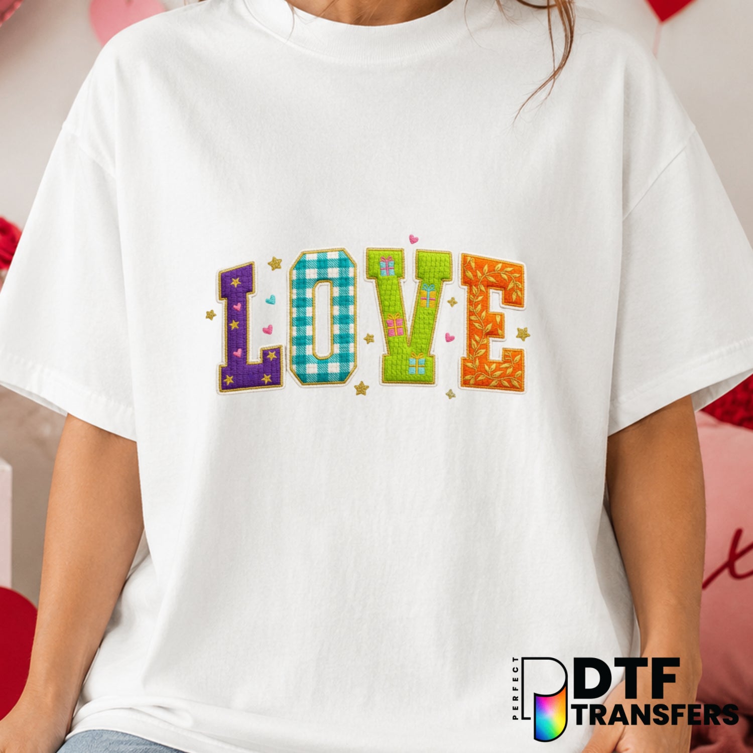 LOVE – Valentine's Day DTF Transfer (view 2 of 2) – by Perfect DTF Transfers – Premade DTF Transfers – Valentine's Day, Love