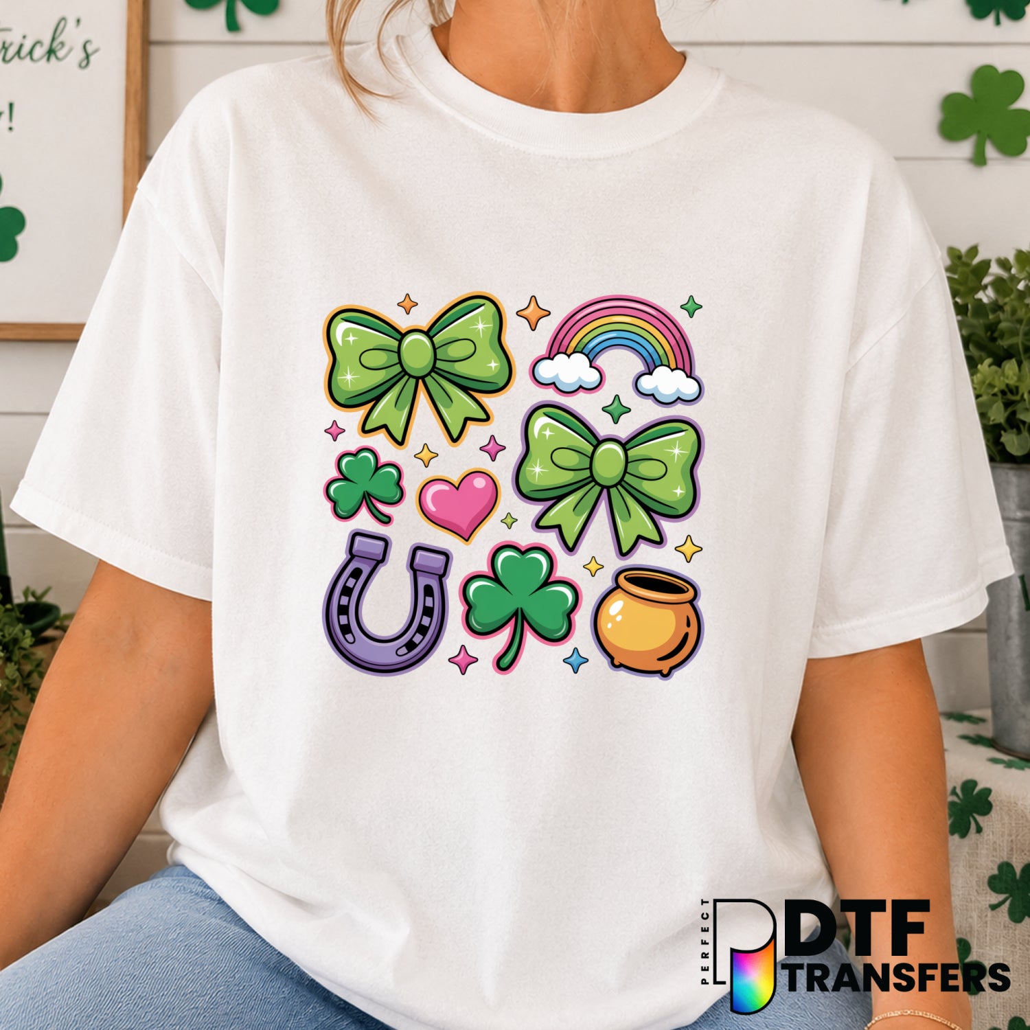 Lucky Charm St. Patrick's Day – DTF Transfer (view 1 of 2) – by Perfect DTF Transfers – Premade DTF Transfers – St. Patric...