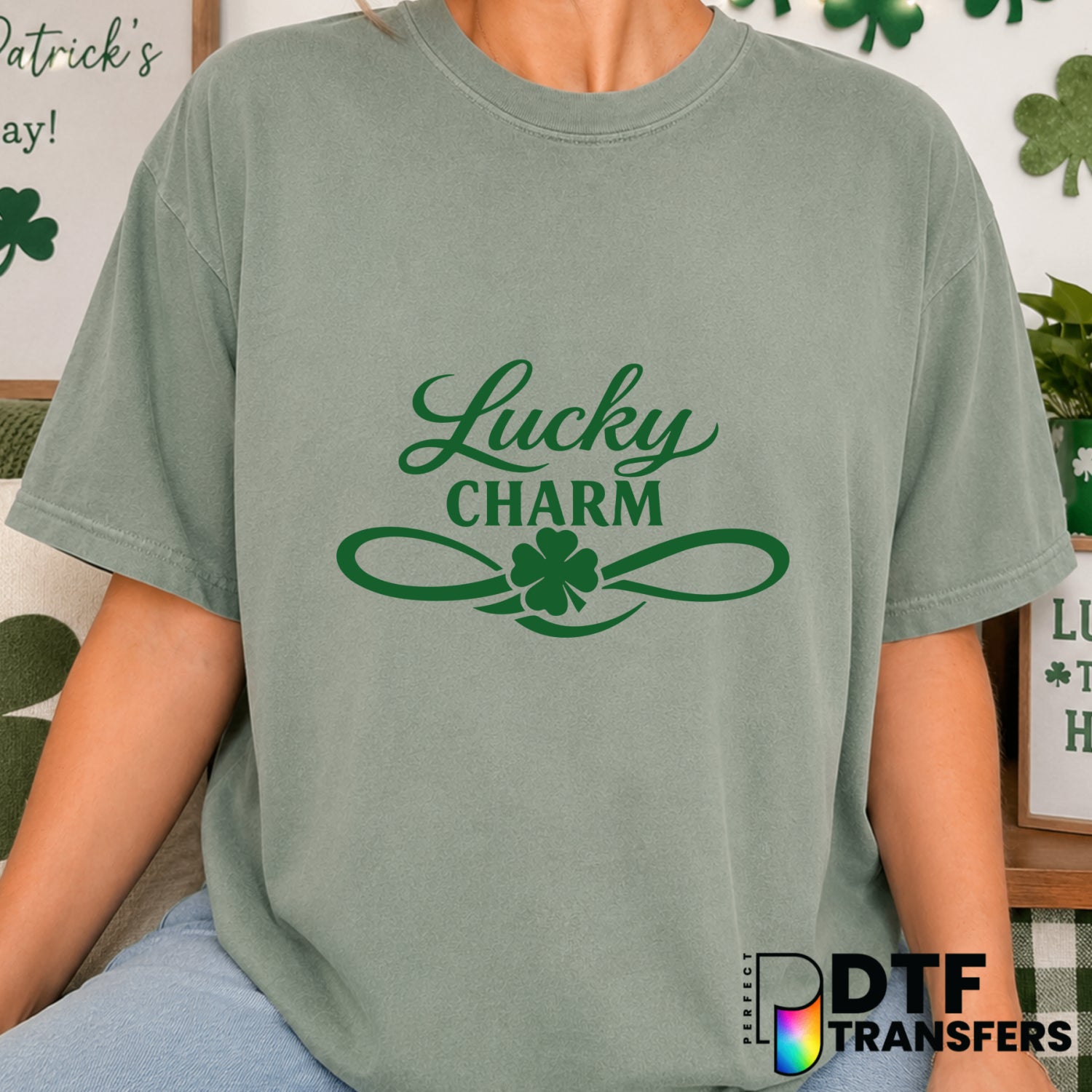 Lucky Charm – St. Patrick's Day DTF Transfer (view 1 of 2) – by Perfect DTF Transfers – Premade DTF Transfers – St. Patric...