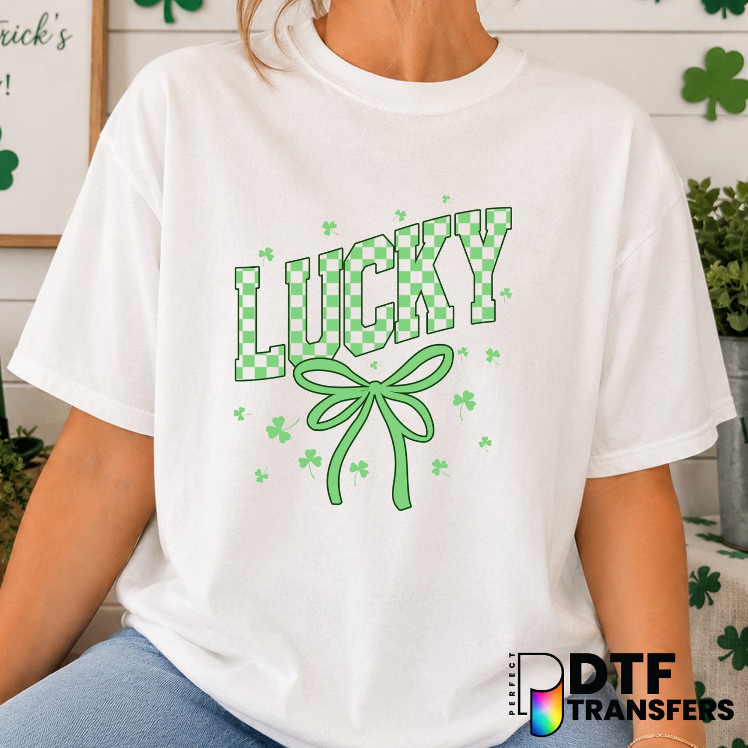 Lucky Coquette St. Patrick's Day – DTF Transfer (view 2 of 2) – by Perfect DTF Transfers – Premade DTF Transfers – St. Pat...