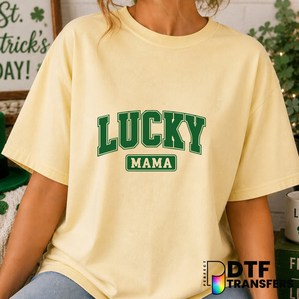 LUCKY MAMA ST. PATRICK'S DAY – DTF Transfer (view 1 of 2) – by Perfect DTF Transfers – Premade DTF Transfers – St. Patrick...