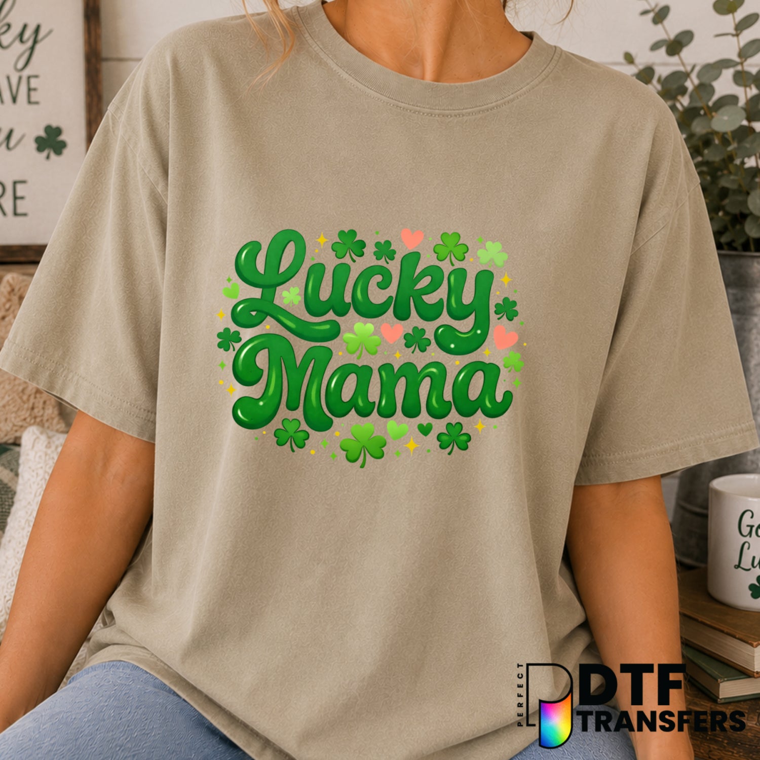 Lucky Mama – St. Patrick's Day DTF Transfer (view 2 of 2) – by Perfect DTF Transfers – Premade DTF Transfers – St. Patrick...