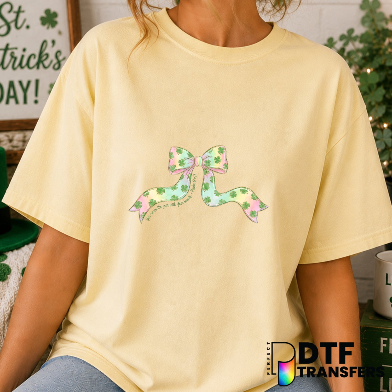 LUCKY. – St. Patrick's Day DTF Transfer (view 1 of 2) – by Perfect DTF Transfers – Premade DTF Transfers – St. Patrick's D...