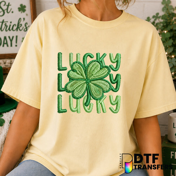 LUCKY – St. Patrick's Day DTF Transfer (view 2 of 2) – by Perfect DTF Transfers – Premade DTF Transfers – St. Patrick's Da...