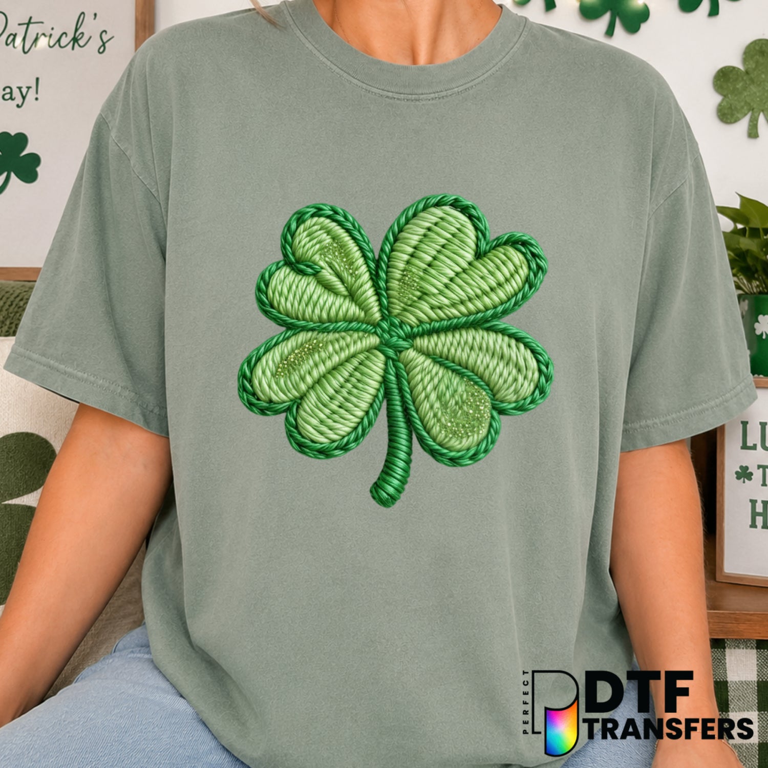 Lucky Vibes – St. Patrick's Day DTF Transfer (view 2 of 2) – by Perfect DTF Transfers – Premade DTF Transfers – St. Patric...