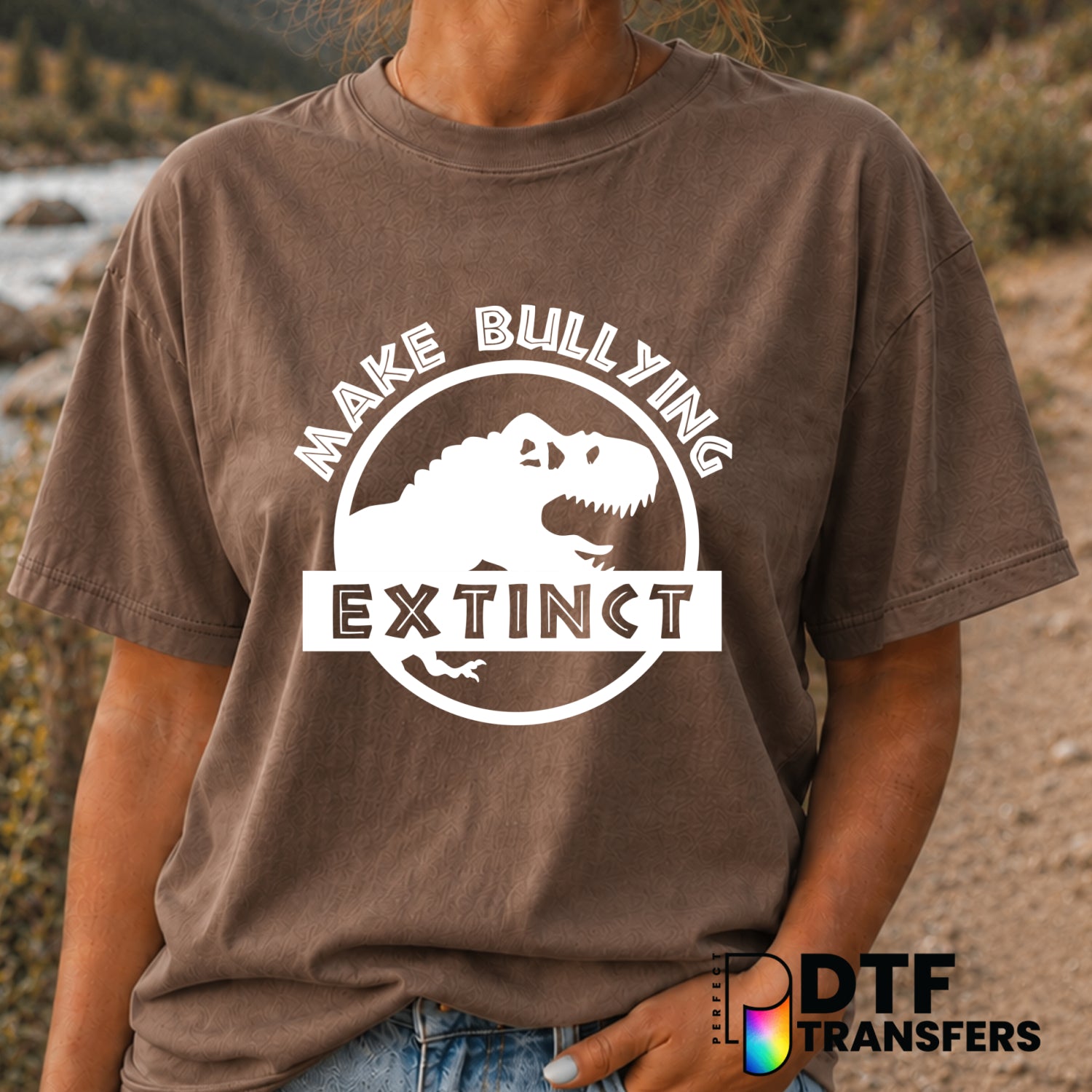 Make Bullying Extinct – Anti-Bullying DTF Transfer (view 1 of 2) – by Perfect DTF Transfers – Premade DTF Transfers – Anti...