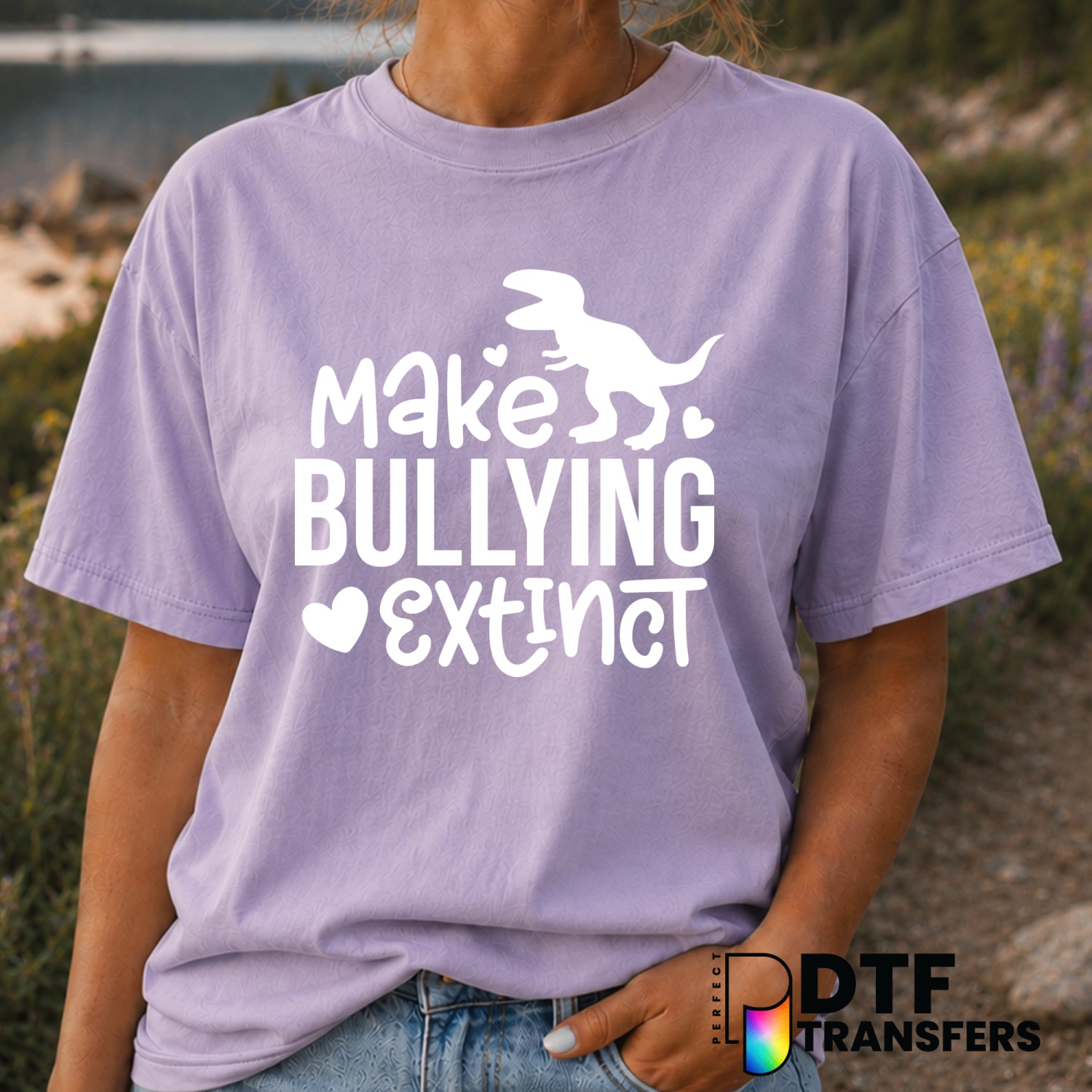 MAKE BULLYING EXTINCT – Anti-Bullying DTF Transfer (view 2 of 2) – by Perfect DTF Transfers – Premade DTF Transfers – Anti...