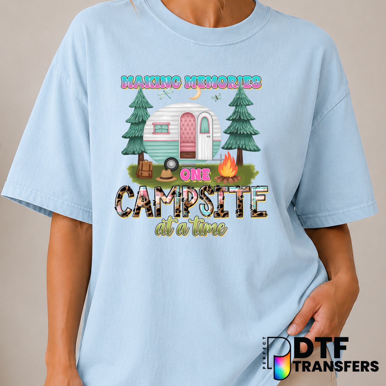 Making Memories One Campsite at A Time – Camping DTF Transfer (view 2 of 2) – by Perfect DTF Transfers – Premade DTF Trans...