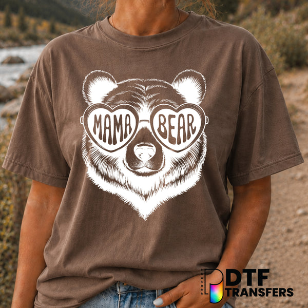 Mama Bear Face Sunglasses – Mother's Day DTF Transfer (view 2 of 2) – by Perfect DTF Transfers – Premade DTF Transfers – M...